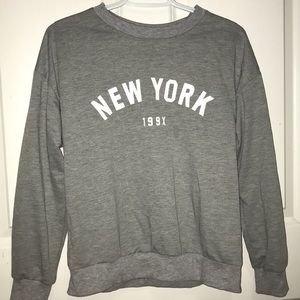 Grey New York Pullover